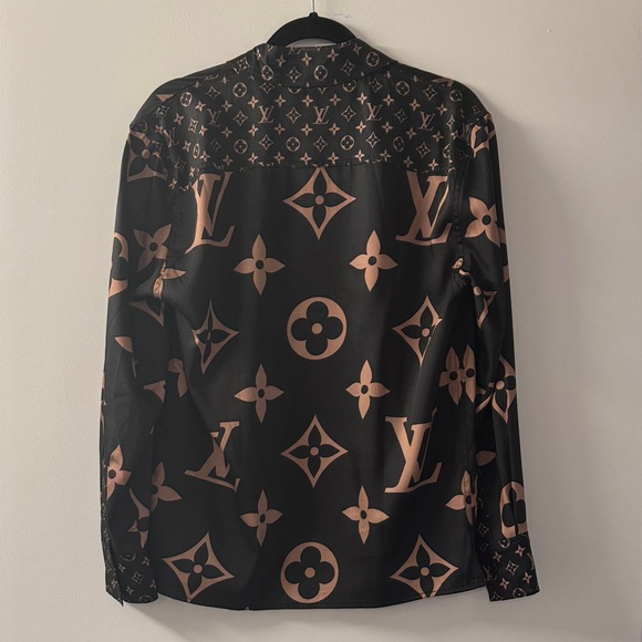 Louis Vuitton Black and Brown Button Down Shirt - Picture 7 of 9